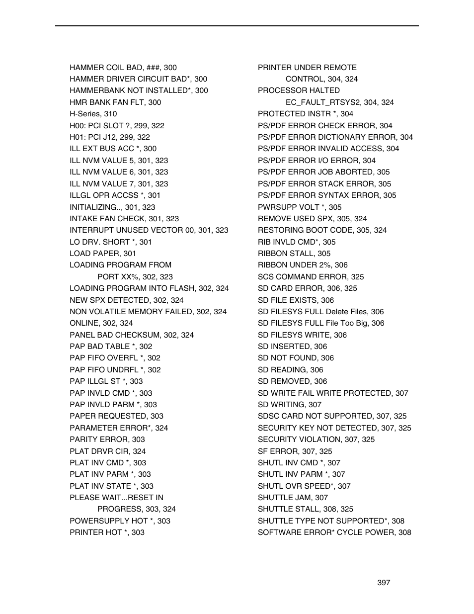 Printronix P8000 Series Cartridge Ribbon Printer User Manual | Page 397 / 414