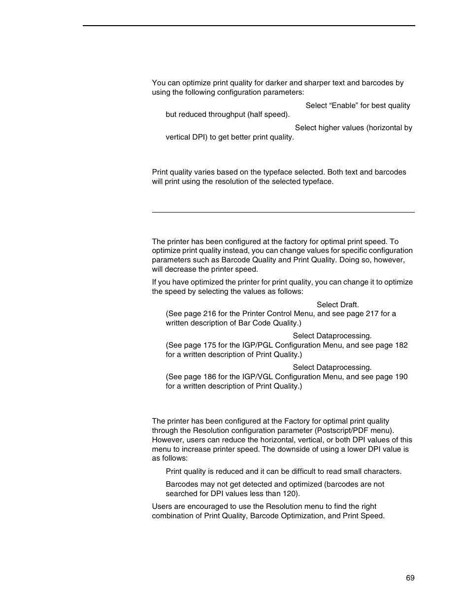 Optimizing print speed | Printronix P8000 Series Cartridge Ribbon Printer User Manual | Page 69 / 414