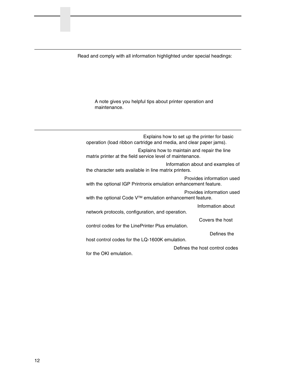 Warnings and special information, Related documents | Printronix N7000 H-Series Cartridge Ribbon Printer User Manual | Page 12 / 292