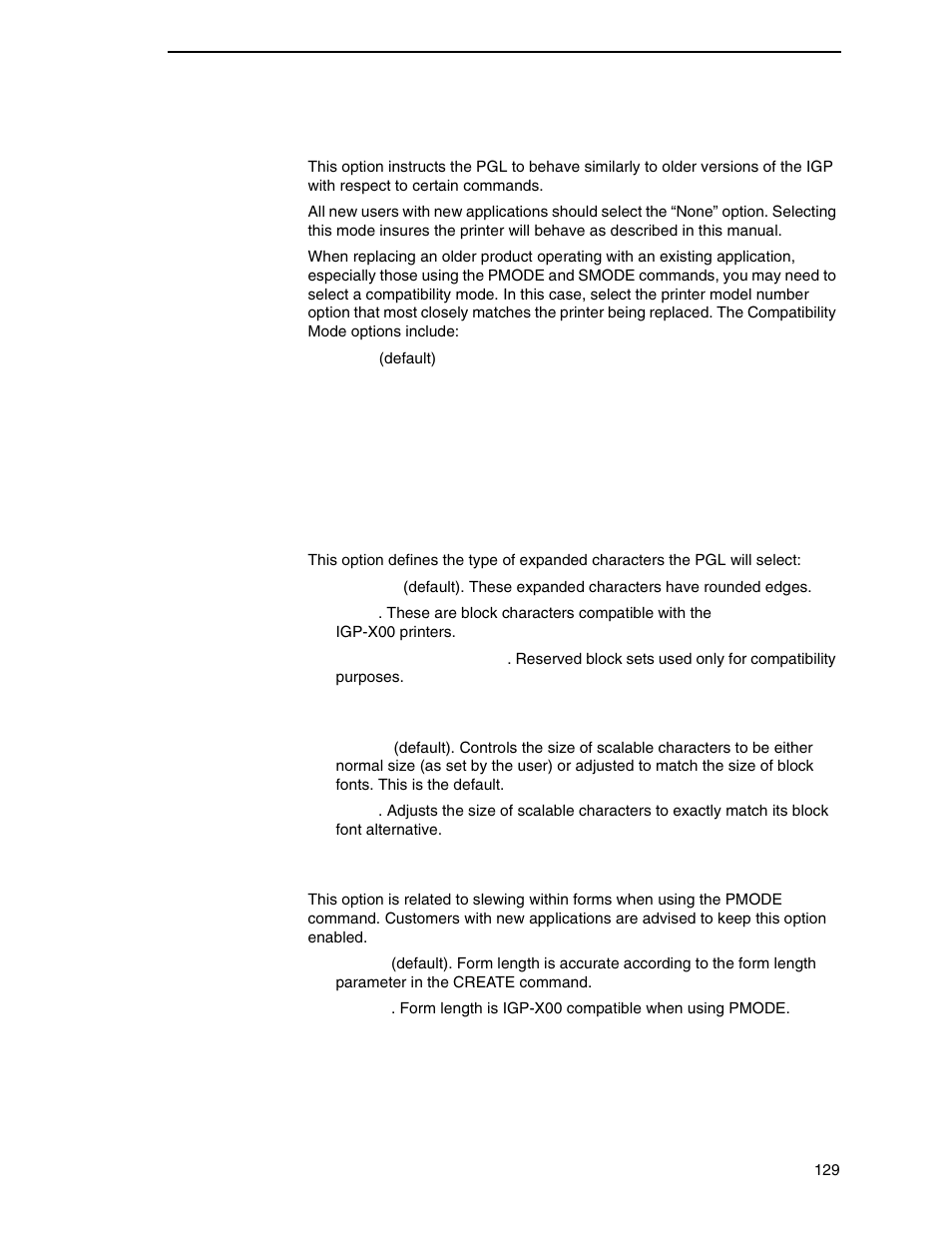 Expanded font, Scalable size, True form slew | Printronix N7000 H-Series Cartridge Ribbon Printer User Manual | Page 129 / 292