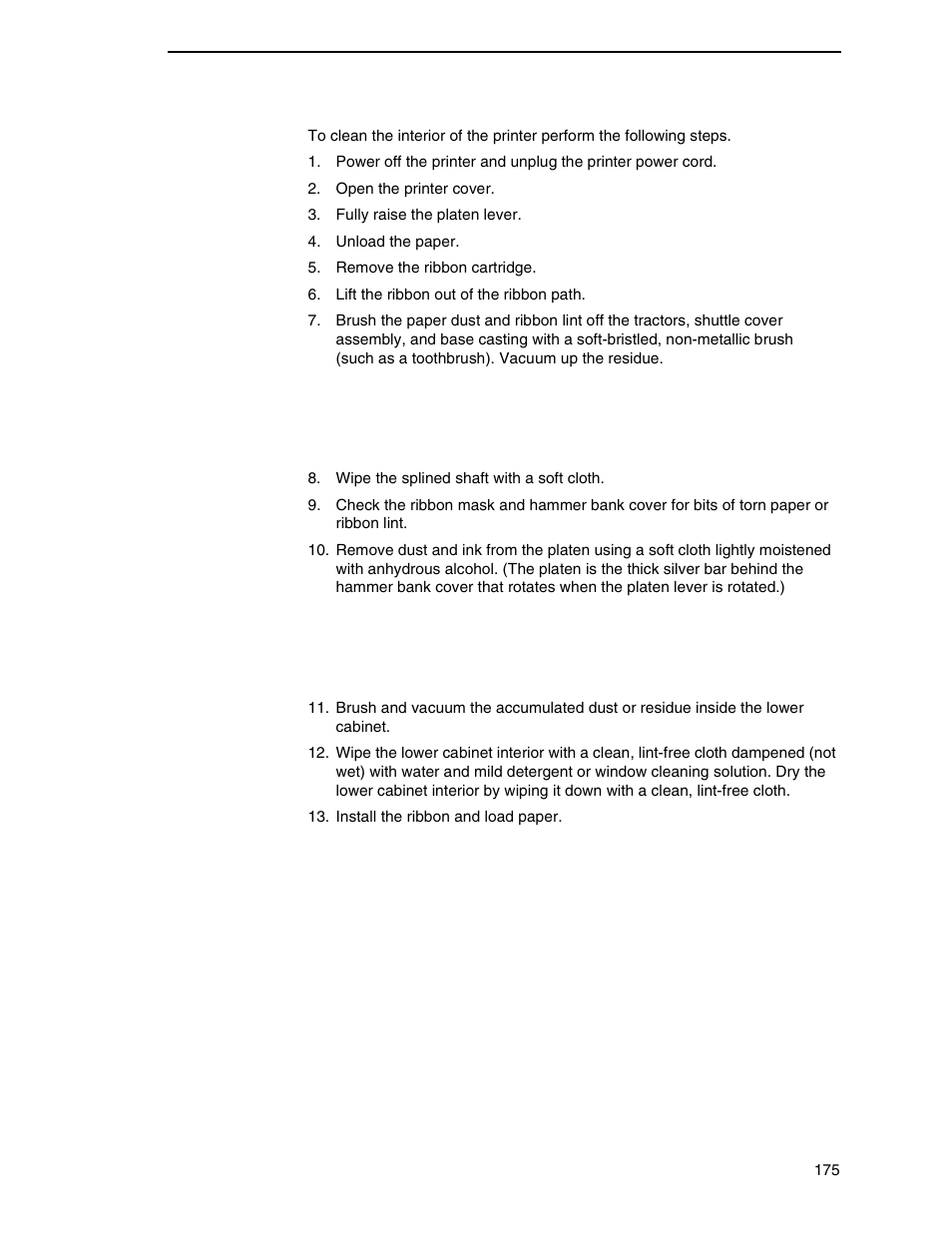 Printronix N7000 H-Series Cartridge Ribbon Printer User Manual | Page 175 / 292