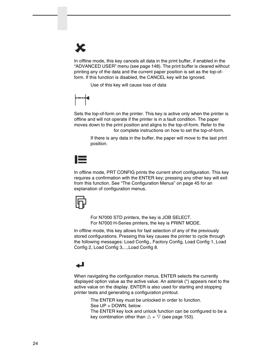 Printronix N7000 H-Series Cartridge Ribbon Printer User Manual | Page 24 / 292