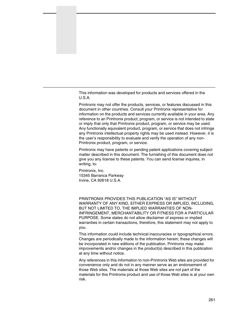 E communication notices, Notices, Communication notices | Printronix N7000 H-Series Cartridge Ribbon Printer User Manual | Page 261 / 292