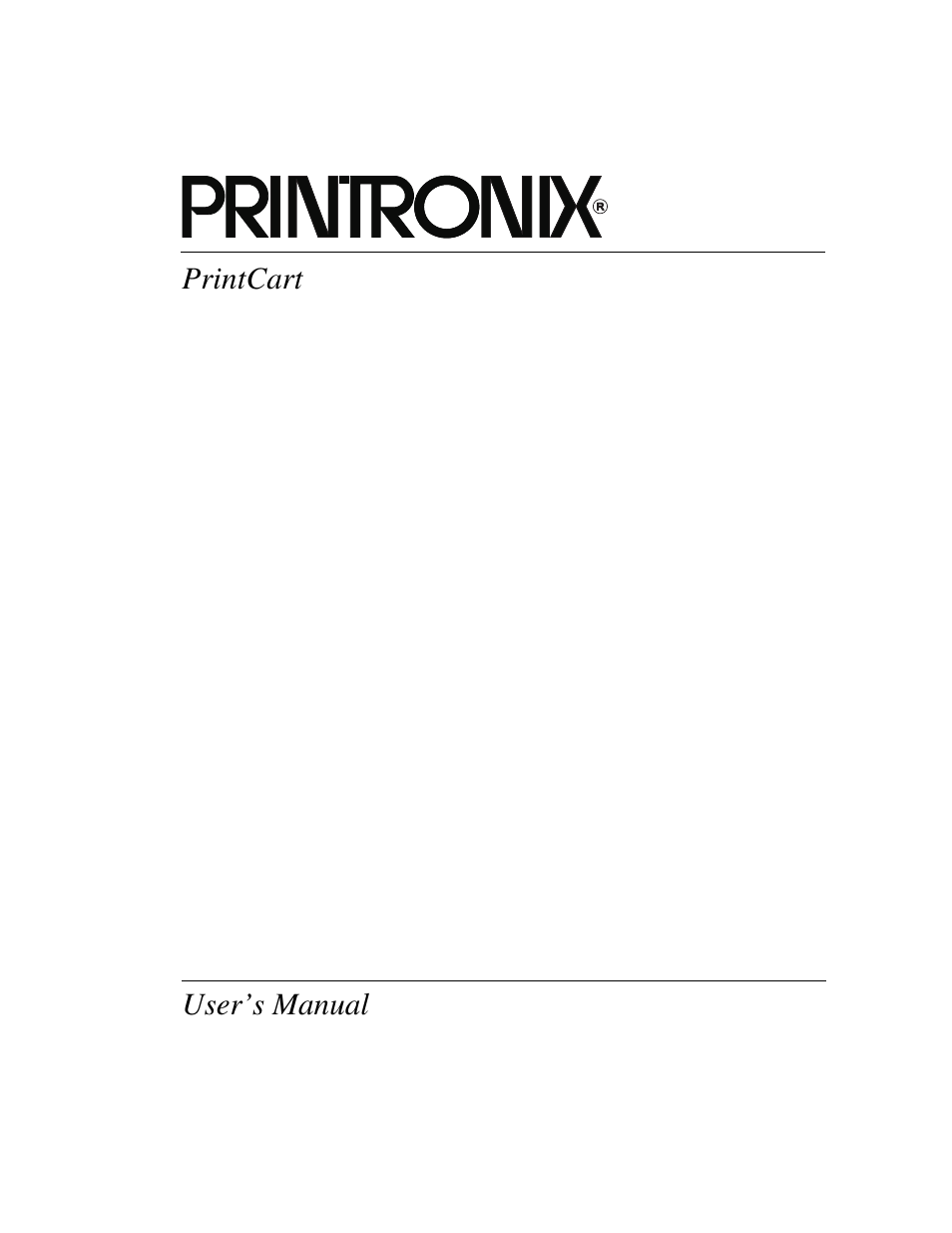 Printronix PrintCart User Manual | 62 pages