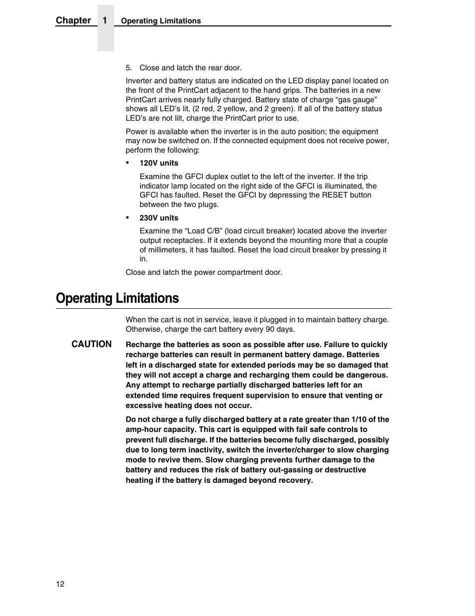 Operating limitations | Printronix PrintCart User Manual | Page 12 / 62