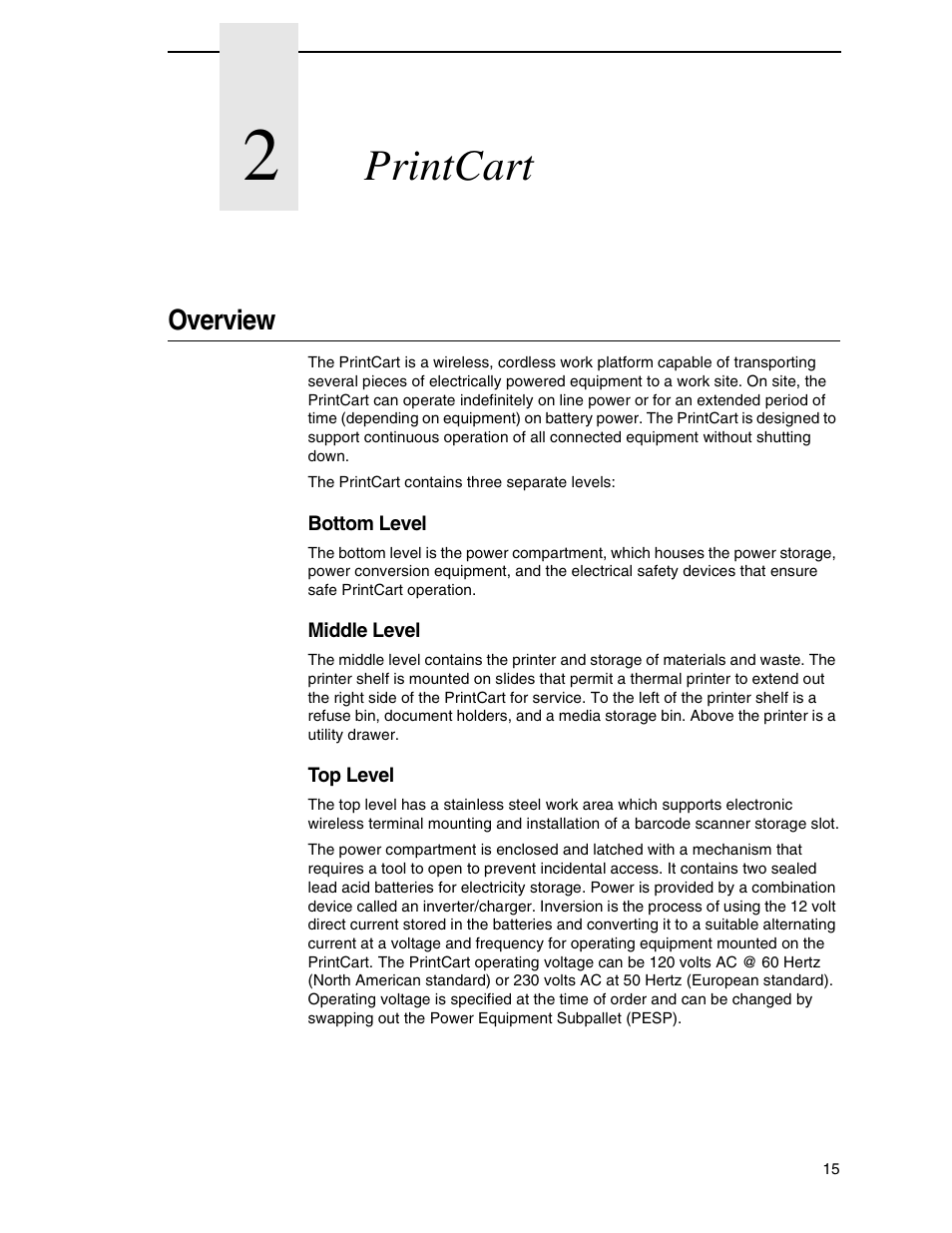 2 printcart, Overview, Printcart | Printronix PrintCart User Manual | Page 15 / 62