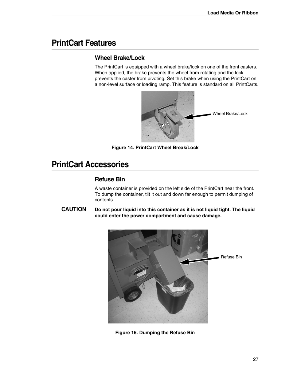 Printcart features, Printcart accessories | Printronix PrintCart User Manual | Page 27 / 62