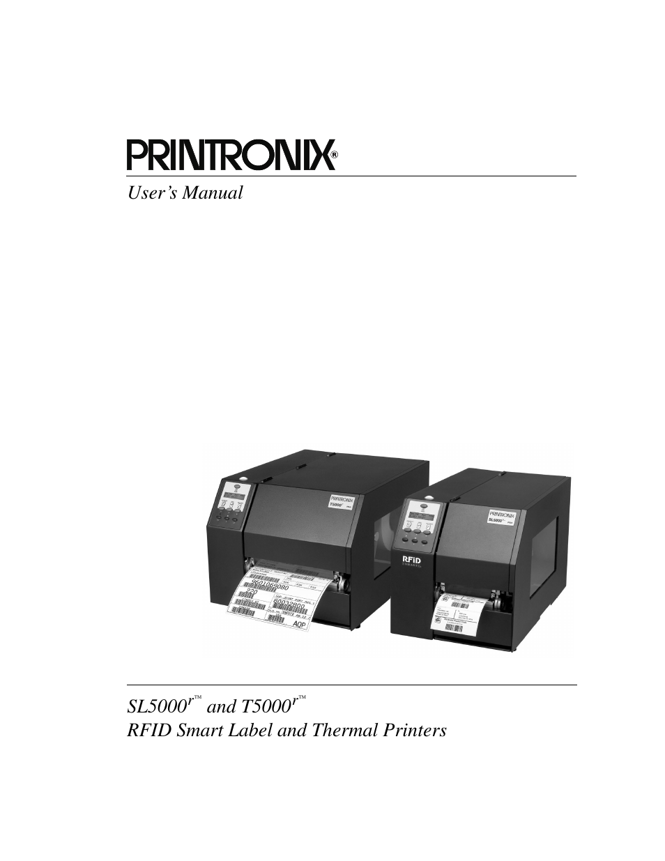 Printronix SL5000r RFID Smart Label and Thermal Printers User Manual | 394 pages