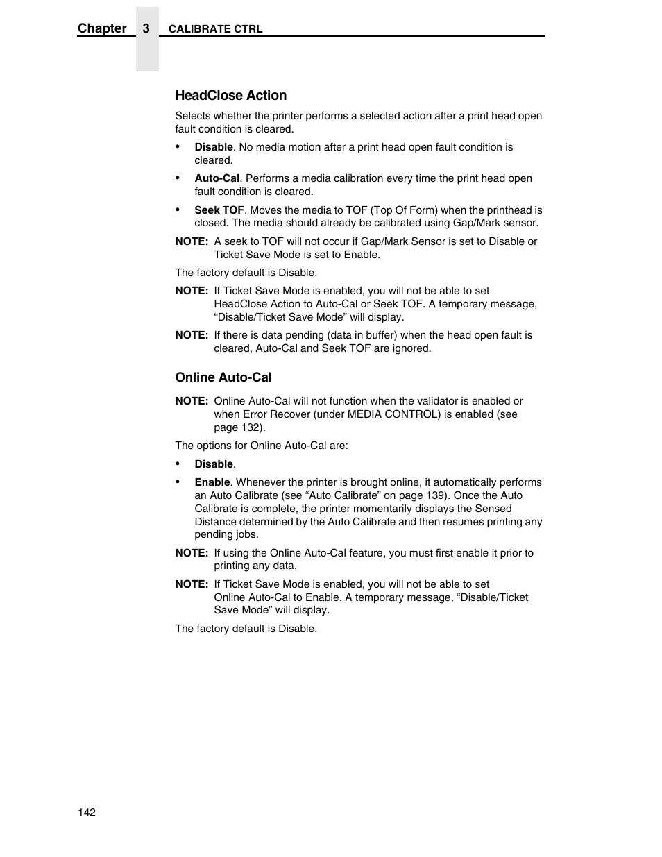 Headclose action | Printronix SL5000r RFID Smart Label and Thermal Printers User Manual | Page 142 / 394