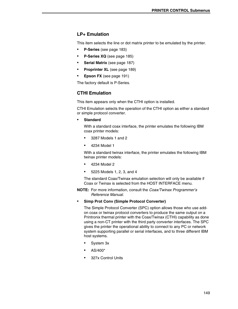Printronix SL5000r RFID Smart Label and Thermal Printers User Manual | Page 149 / 394