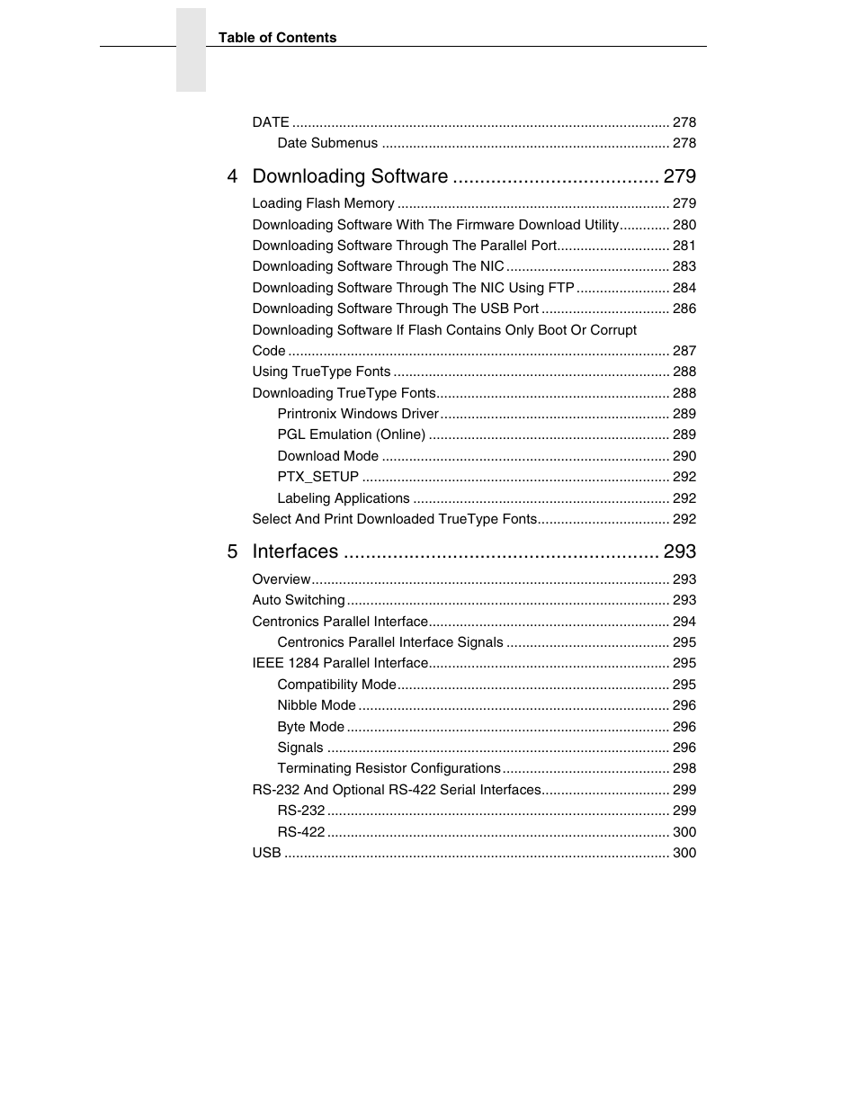 4 downloading software, 5 interfaces | Printronix SL5000r RFID Smart Label and Thermal Printers User Manual | Page 16 / 394