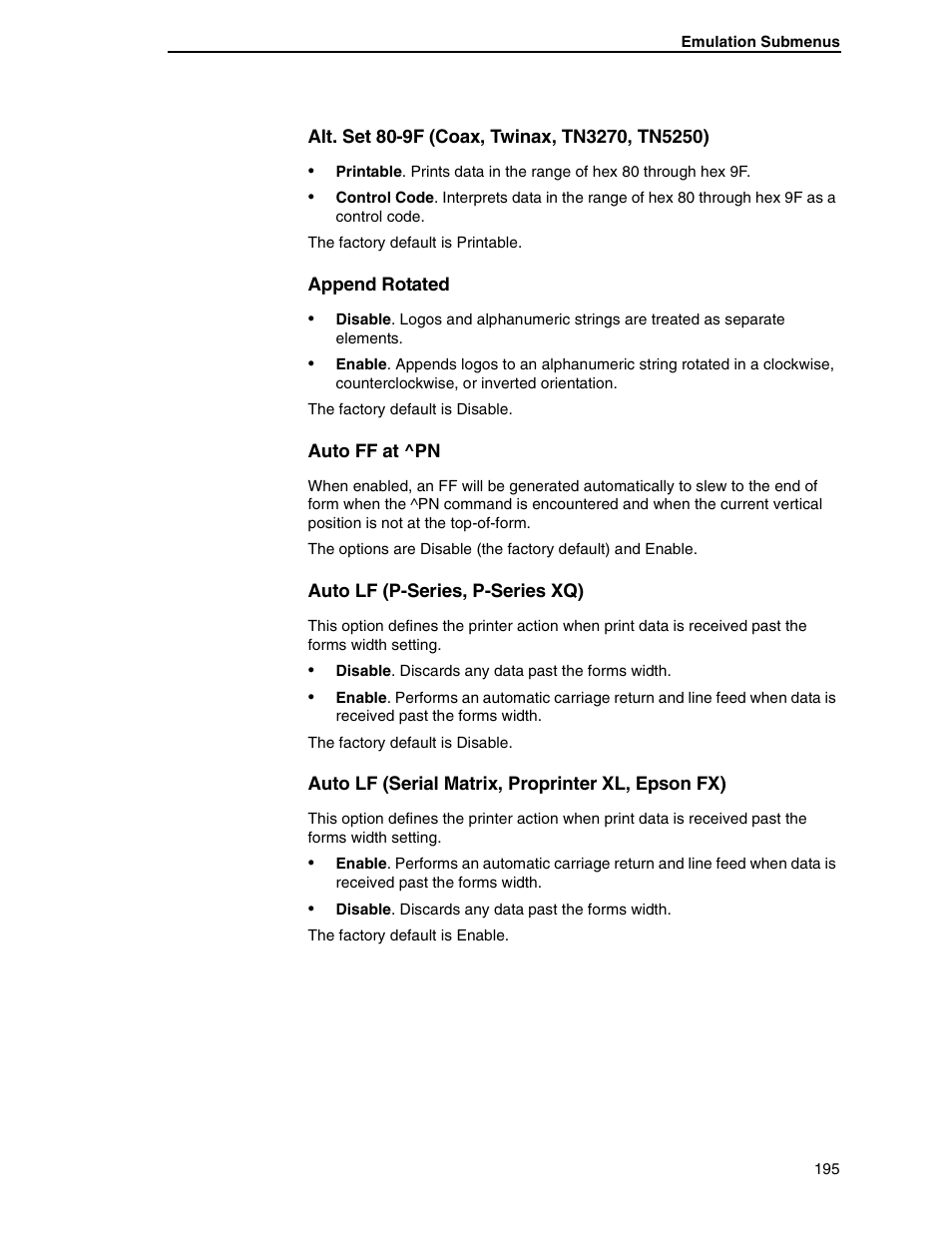 Printronix SL5000r RFID Smart Label and Thermal Printers User Manual | Page 195 / 394