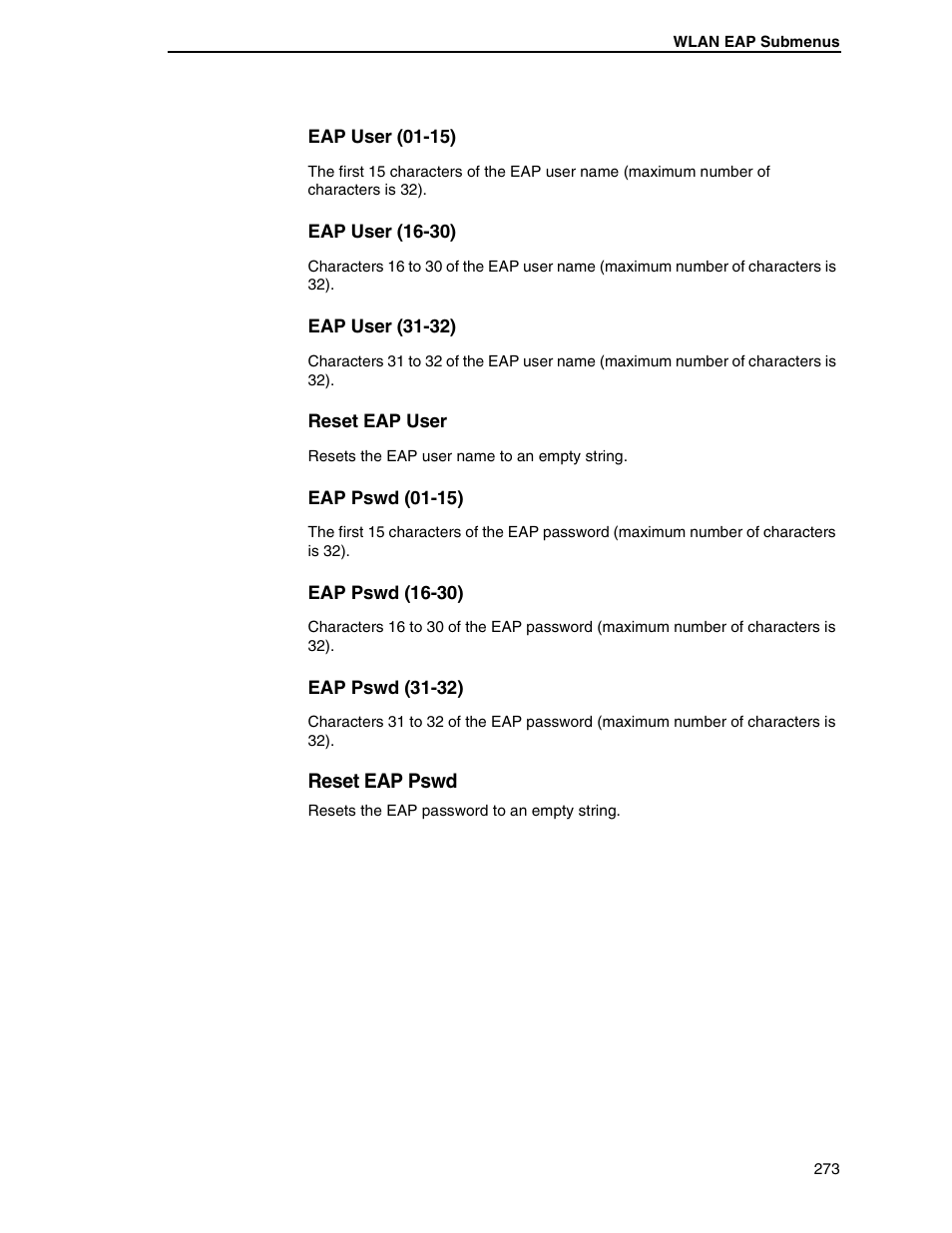 Reset eap pswd | Printronix SL5000r RFID Smart Label and Thermal Printers User Manual | Page 273 / 394