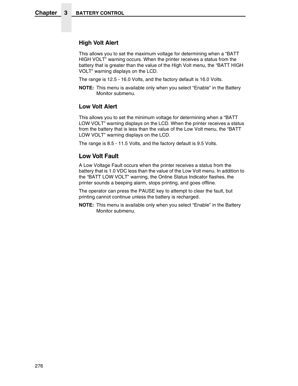 Low volt fault | Printronix SL5000r RFID Smart Label and Thermal Printers User Manual | Page 276 / 394