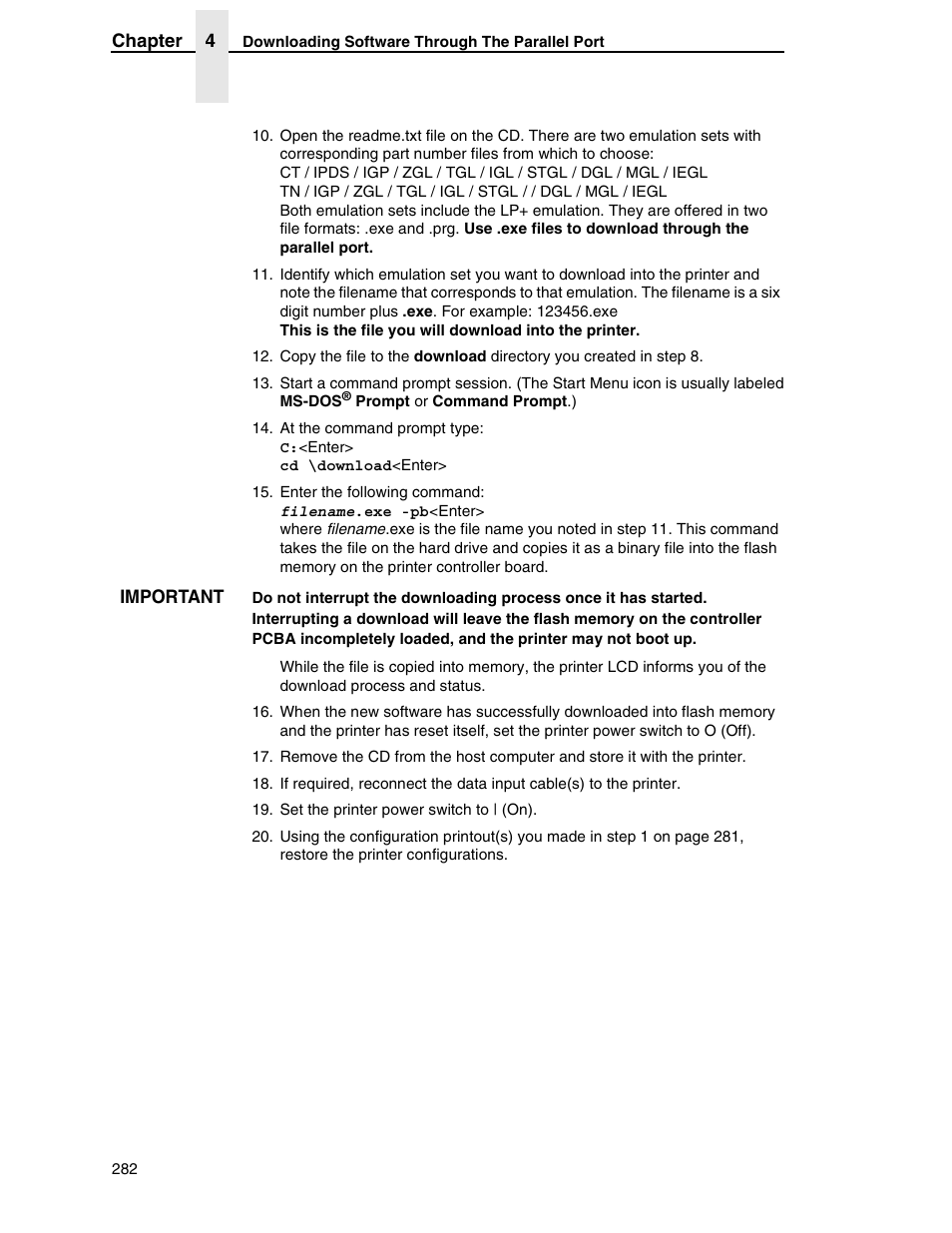 Printronix SL5000r RFID Smart Label and Thermal Printers User Manual | Page 282 / 394