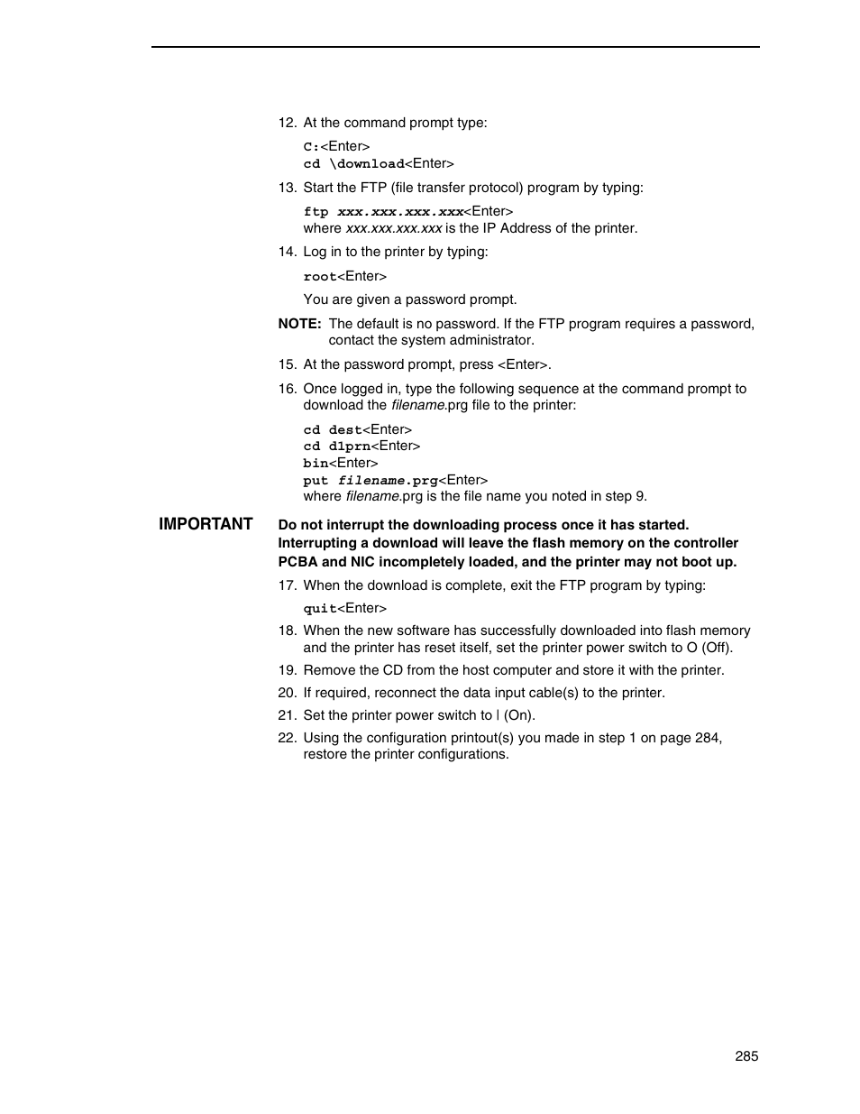 Printronix SL5000r RFID Smart Label and Thermal Printers User Manual | Page 285 / 394