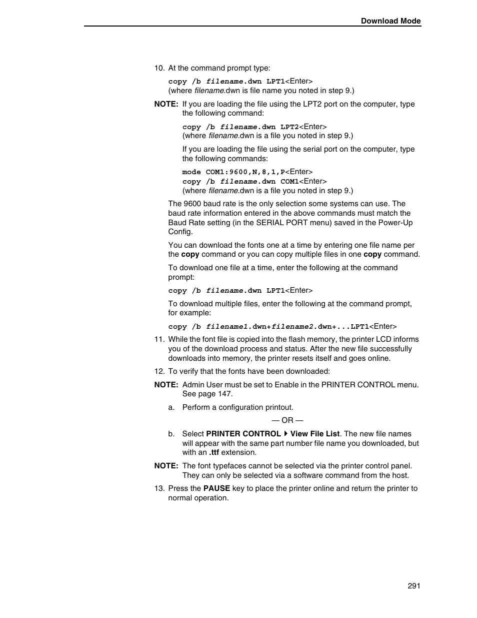 Printronix SL5000r RFID Smart Label and Thermal Printers User Manual | Page 291 / 394