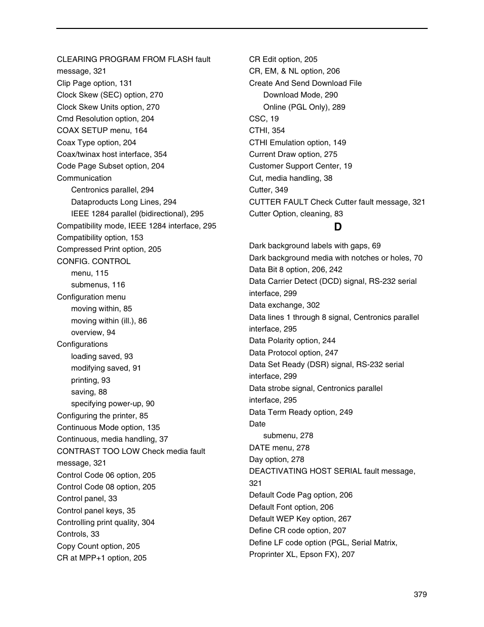 Printronix SL5000r RFID Smart Label and Thermal Printers User Manual | Page 379 / 394