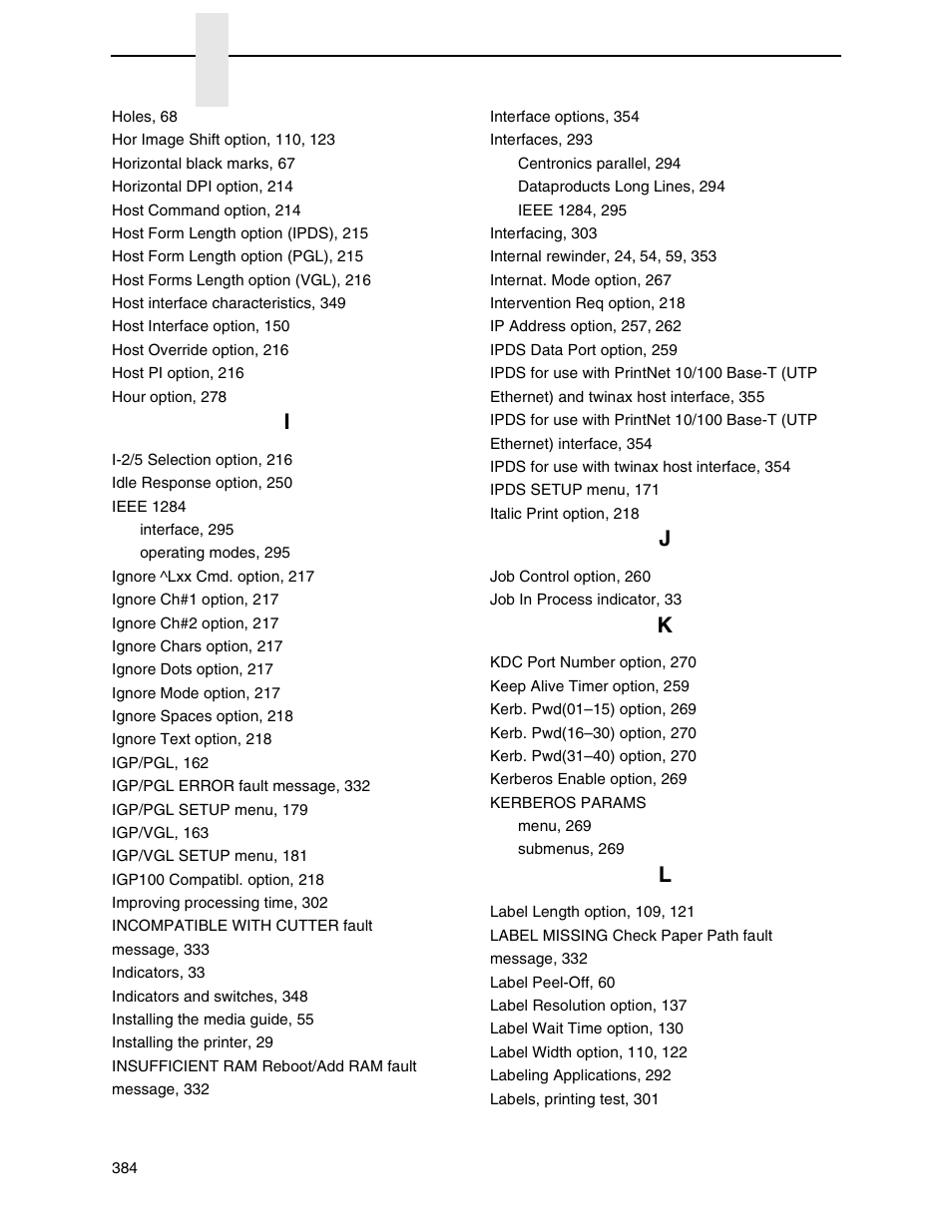 Printronix SL5000r RFID Smart Label and Thermal Printers User Manual | Page 384 / 394