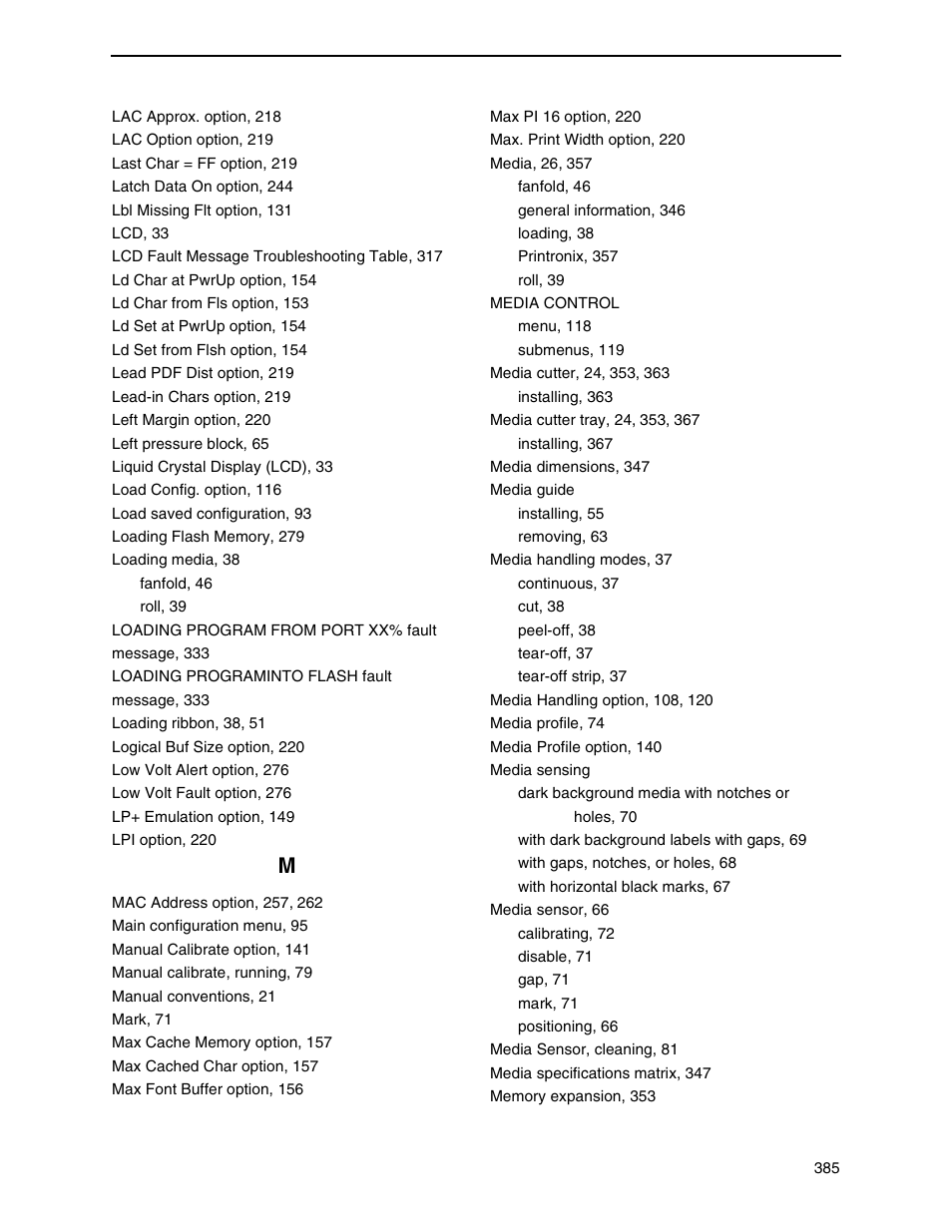 Printronix SL5000r RFID Smart Label and Thermal Printers User Manual | Page 385 / 394