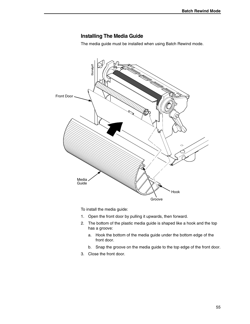 Installing the media guide | Printronix SL5000r RFID Smart Label and Thermal Printers User Manual | Page 55 / 394