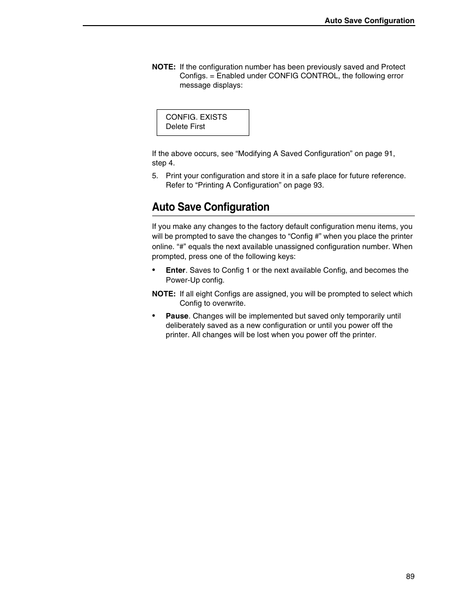 Auto save configuration | Printronix SL5000r RFID Smart Label and Thermal Printers User Manual | Page 89 / 394