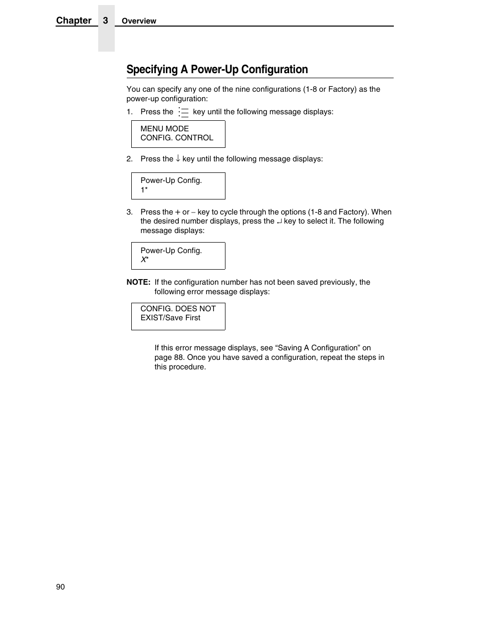 Specifying a power-up configuration | Printronix SL5000r RFID Smart Label and Thermal Printers User Manual | Page 90 / 394