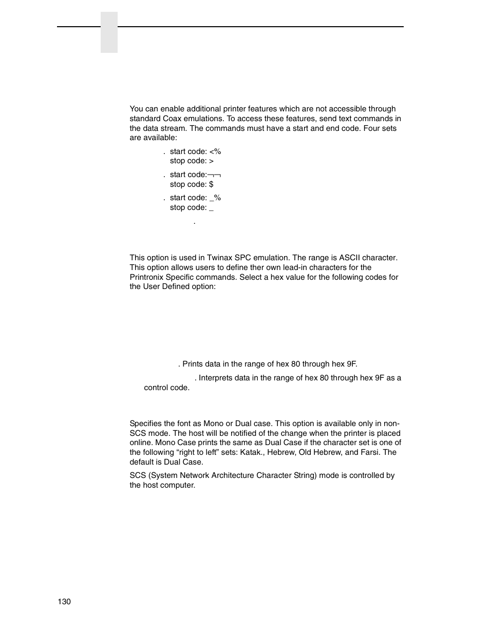 Ptx transparent, Change case | Printronix P7000 Cartridge Ribbon Printer User Manual | Page 130 / 378