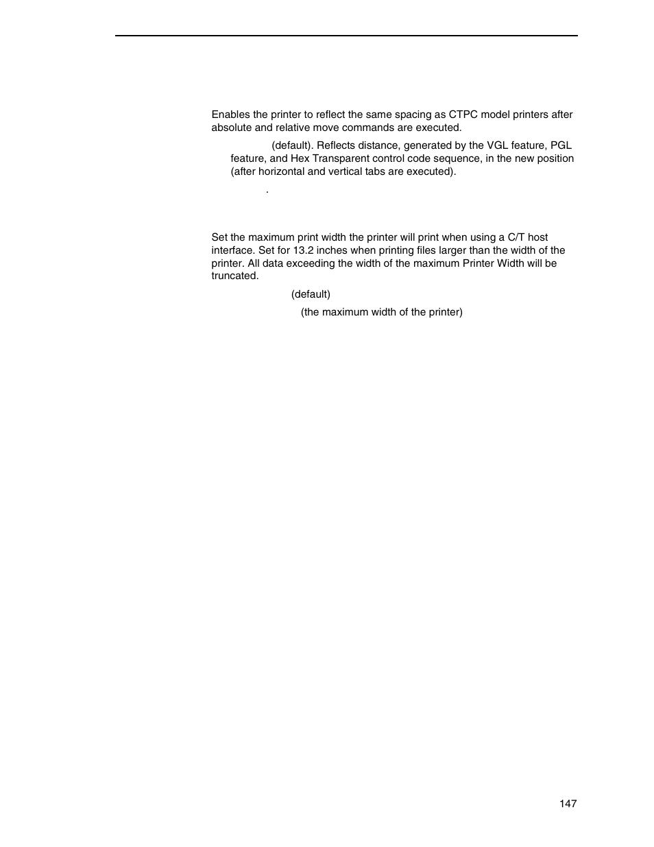 Format control, Max. print width | Printronix P7000 Cartridge Ribbon Printer User Manual | Page 147 / 378