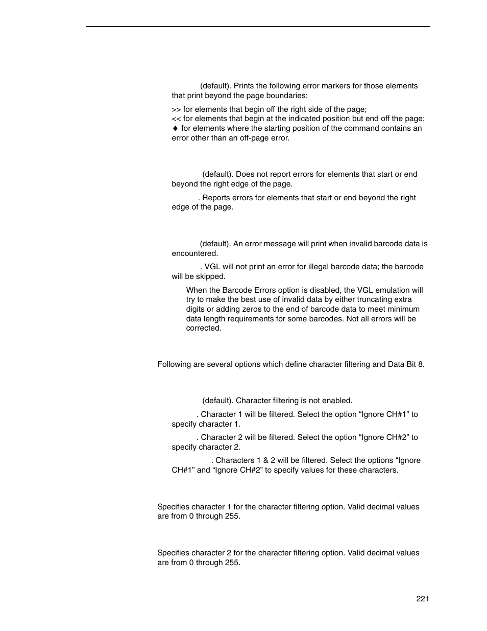 Ignore / db8 setup | Printronix P7000 Cartridge Ribbon Printer User Manual | Page 221 / 378