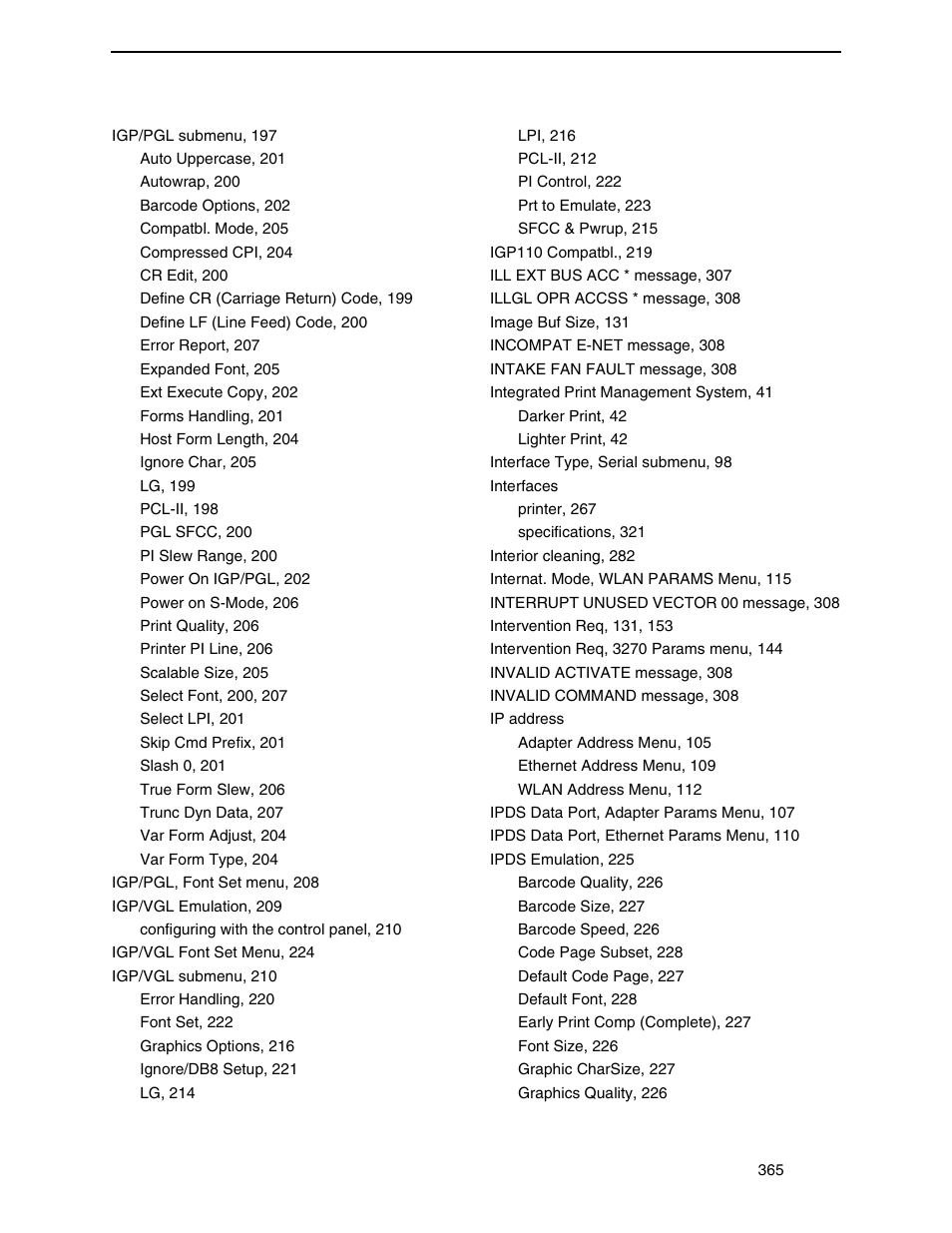 Printronix P7000 Cartridge Ribbon Printer User Manual | Page 365 / 378