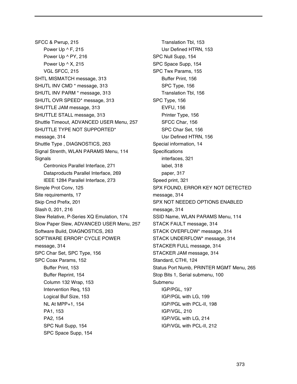 Printronix P7000 Cartridge Ribbon Printer User Manual | Page 373 / 378