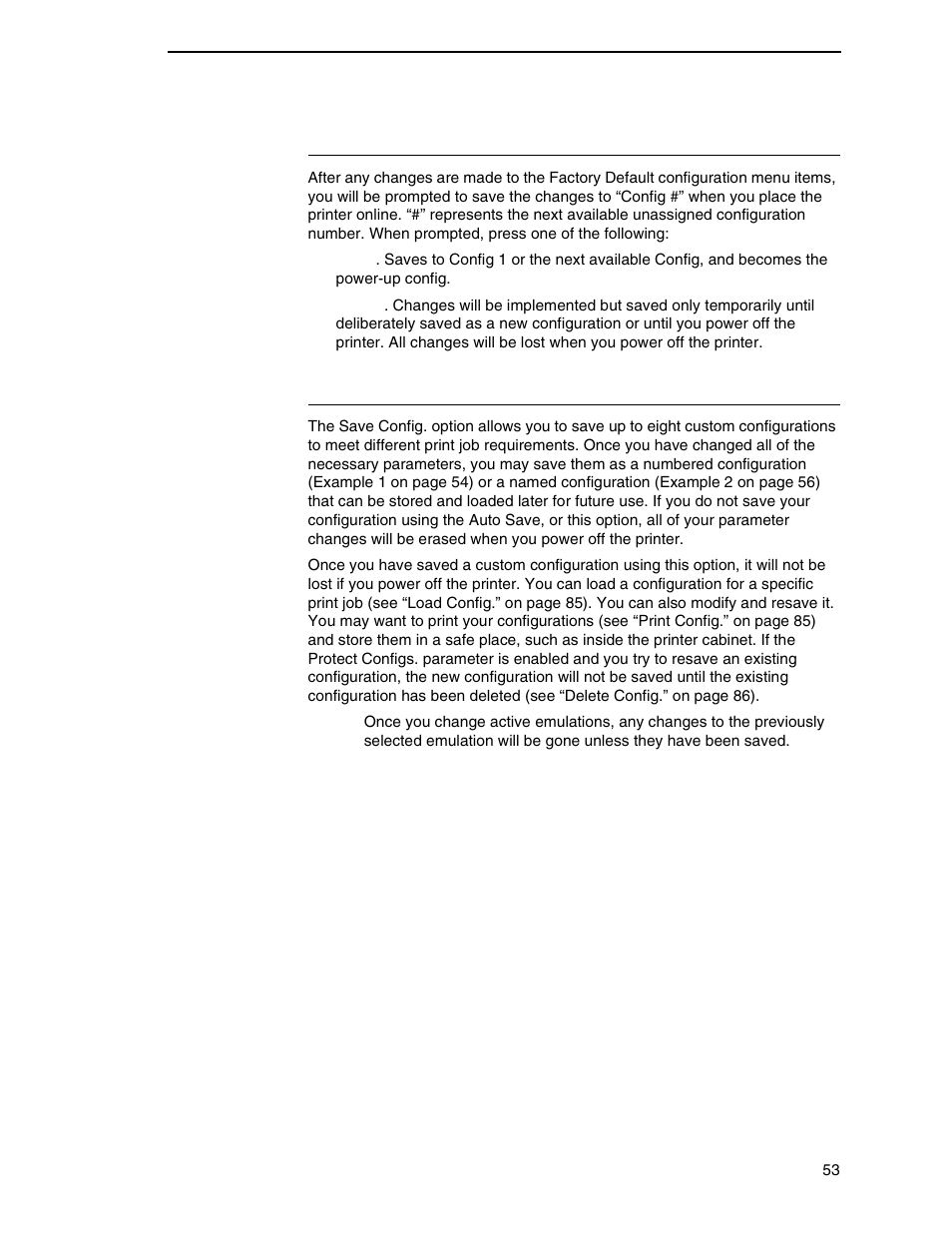 Auto save configuration, Saving your new configuration | Printronix P7000 Cartridge Ribbon Printer User Manual | Page 53 / 378