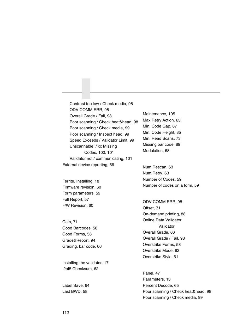 Printronix Online Data Validator User Manual | Page 112 / 116