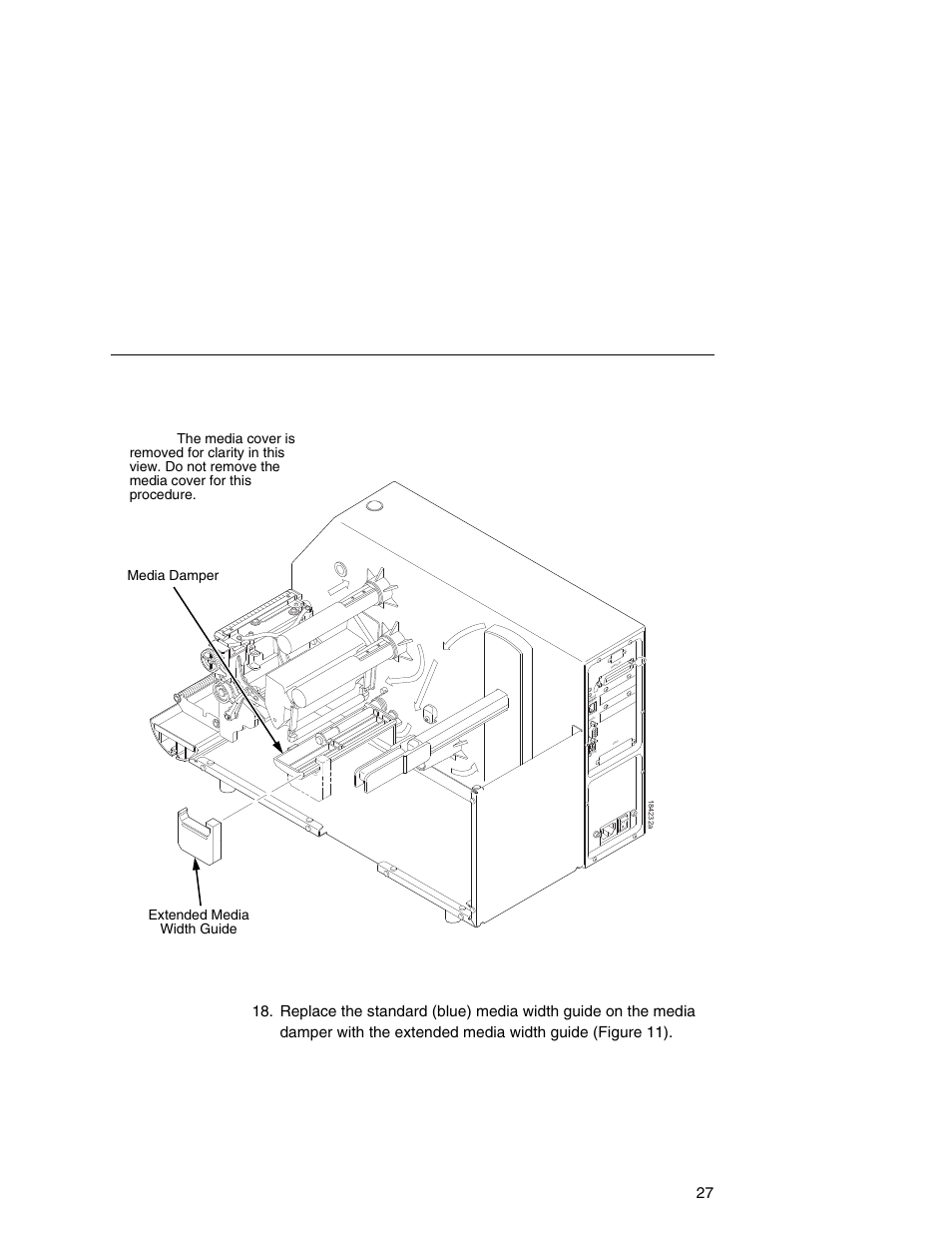 Install the extended media width guide | Printronix Online Data Validator User Manual | Page 27 / 116