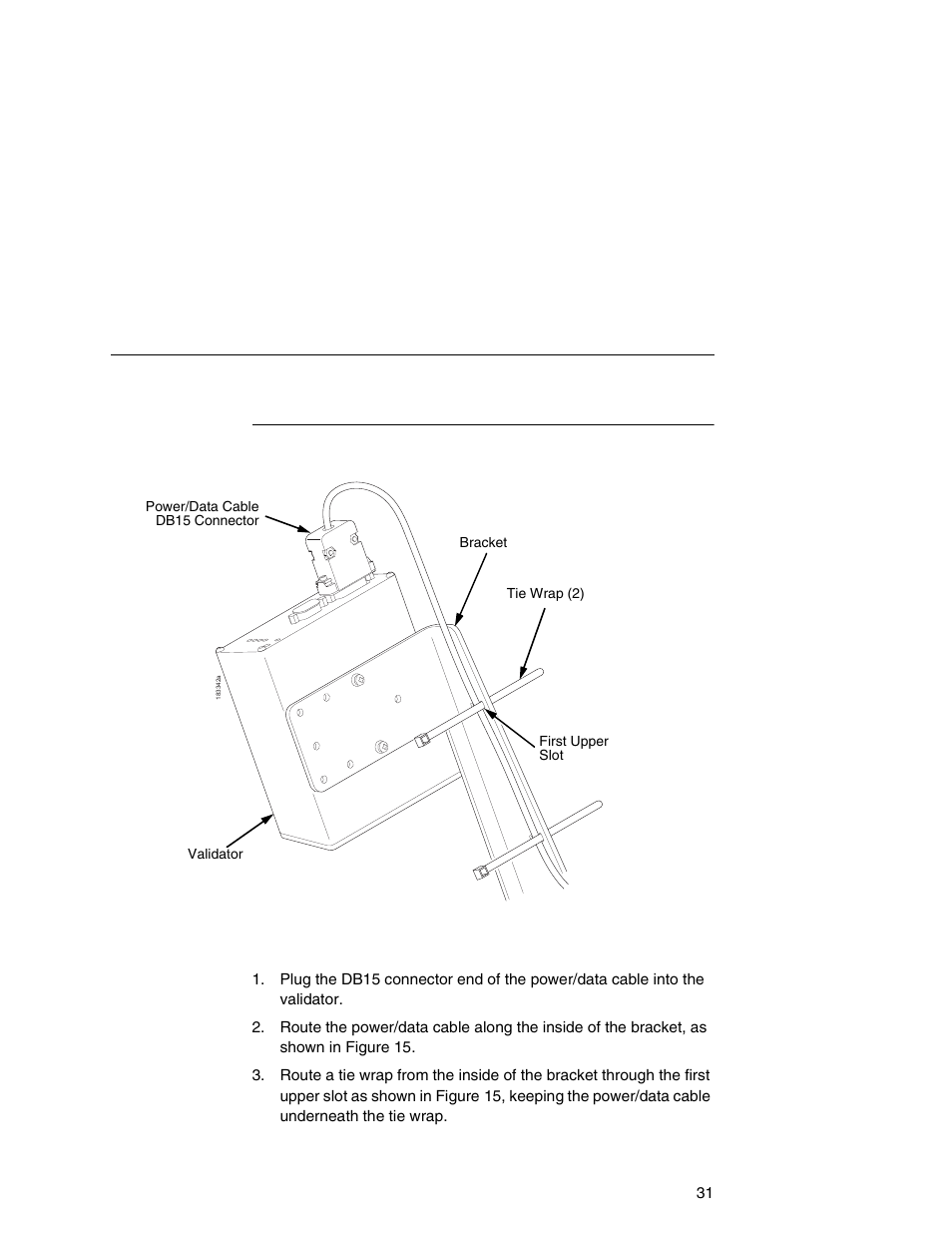 Attach the power/data cable | Printronix Online Data Validator User Manual | Page 31 / 116