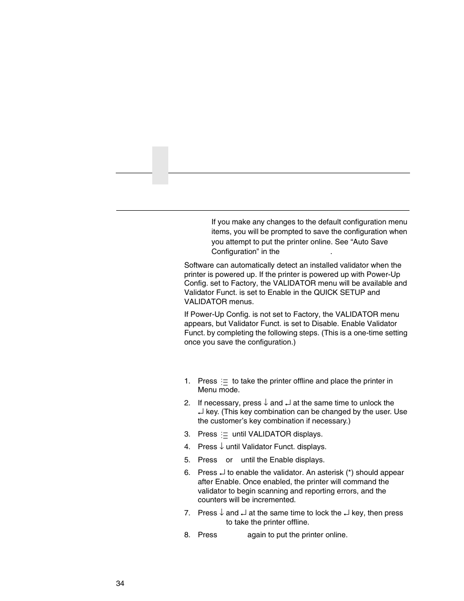 Enable the validator | Printronix Online Data Validator User Manual | Page 34 / 116