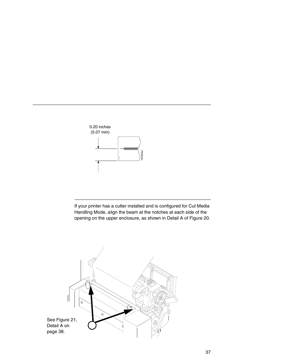 Cut media handling mode, Important | Printronix Online Data Validator User Manual | Page 37 / 116