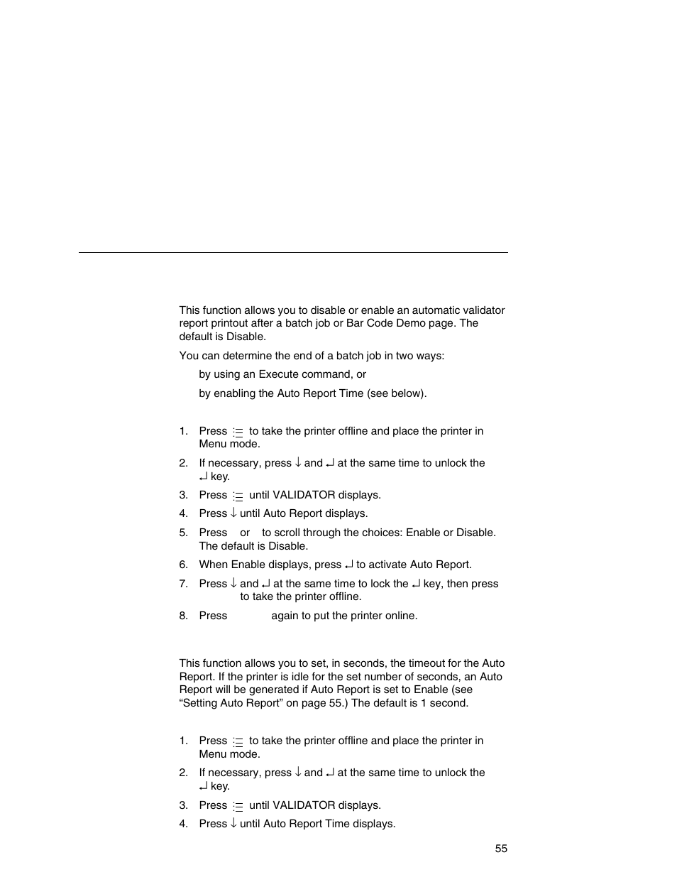 Setting auto report, Setting auto report time | Printronix Online Data Validator User Manual | Page 55 / 116