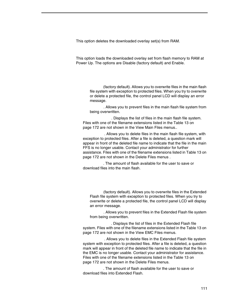Del set from ram, Ld set at pwrup, Main ffs | Emc ffs | Printronix SL4M User Manual | Page 111 / 308