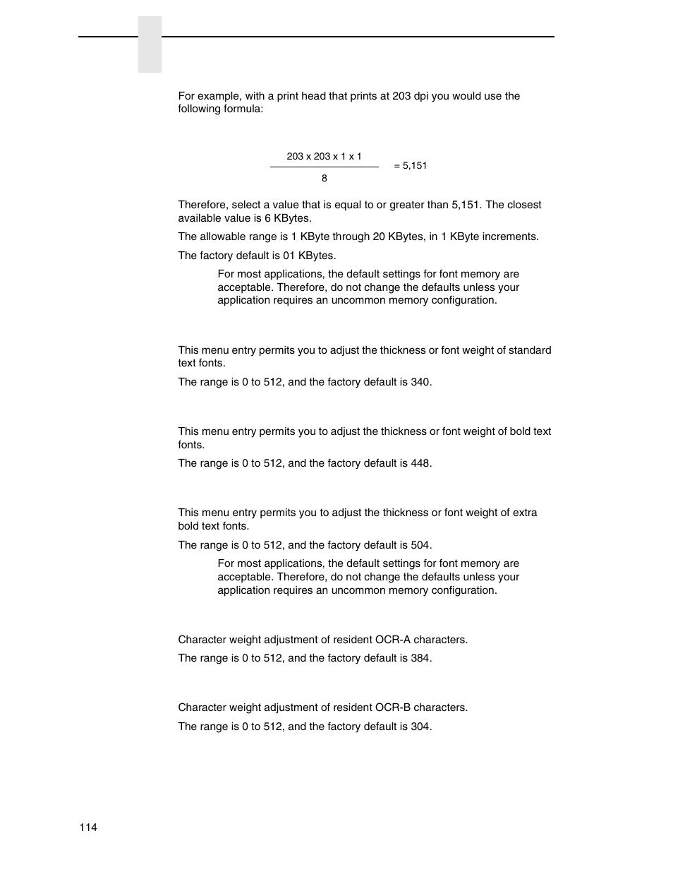 Standard chars, Bold chars, Extra bold char | Ocr-a chars, Ocr-b chars | Printronix SL4M User Manual | Page 114 / 308