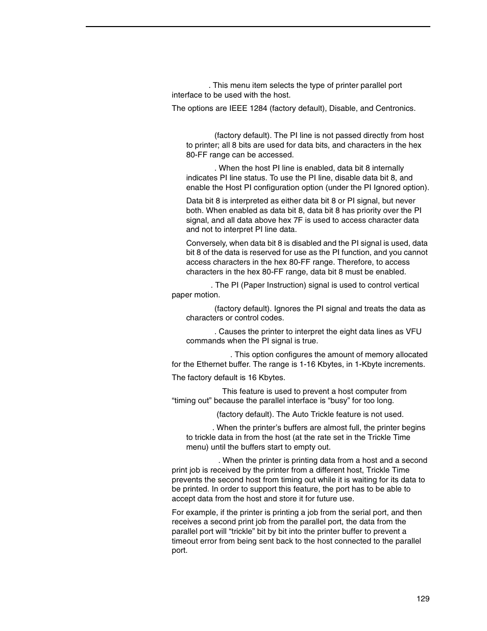 Parallel port | Printronix SL4M User Manual | Page 129 / 308
