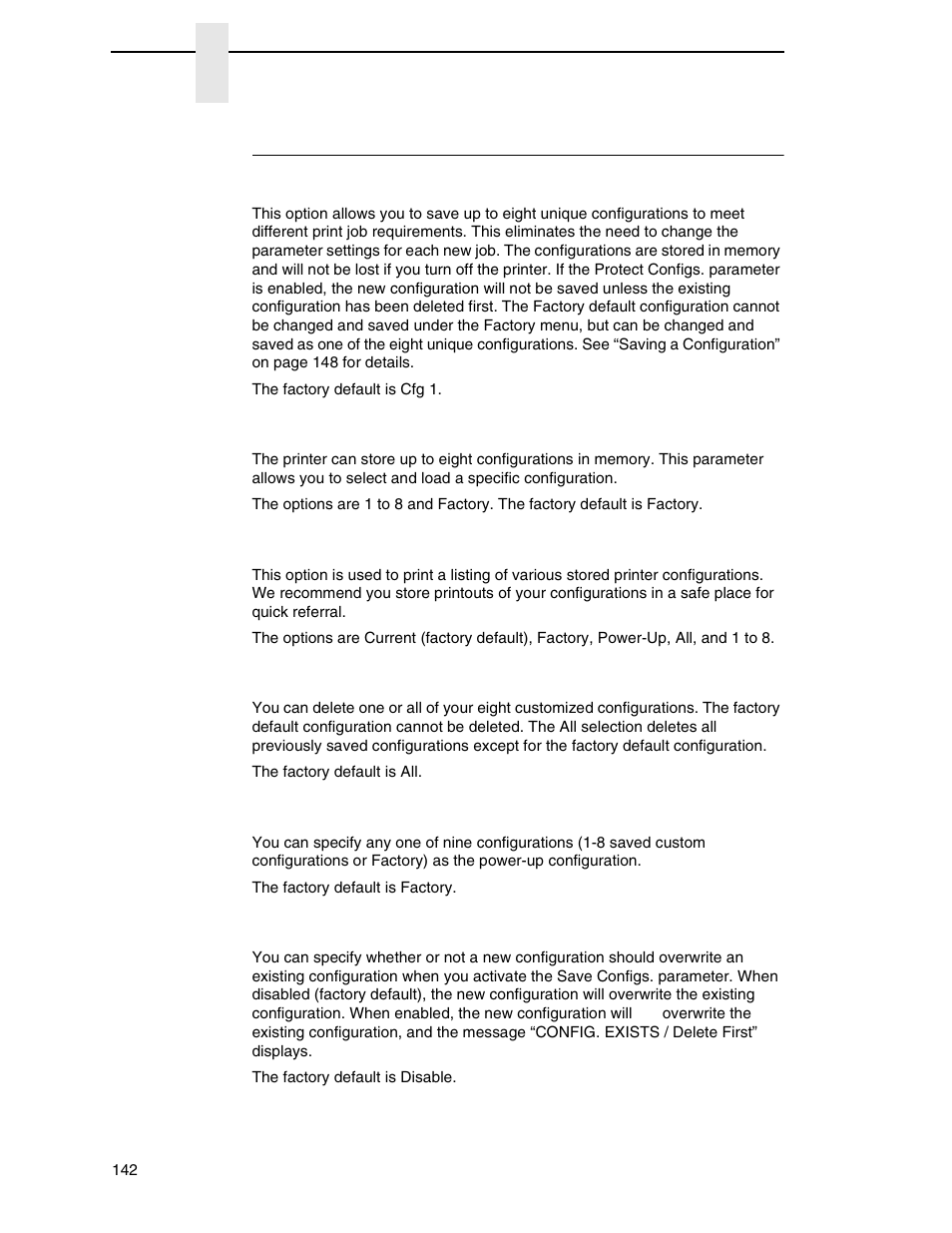Configuration submenus | Printronix SL4M User Manual | Page 142 / 308