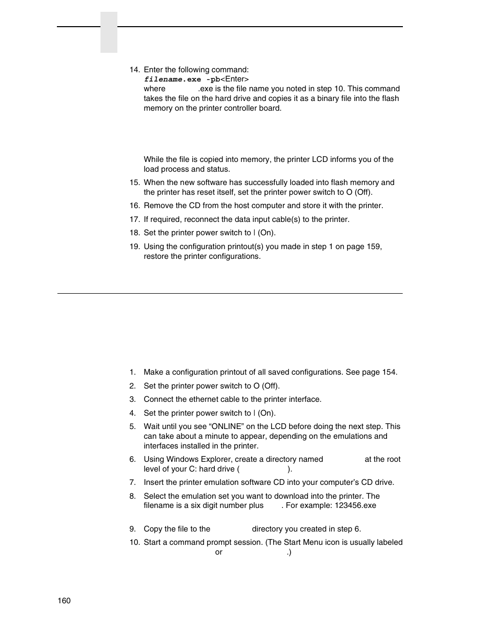 Downloading software through the nic | Printronix SL4M User Manual | Page 160 / 308