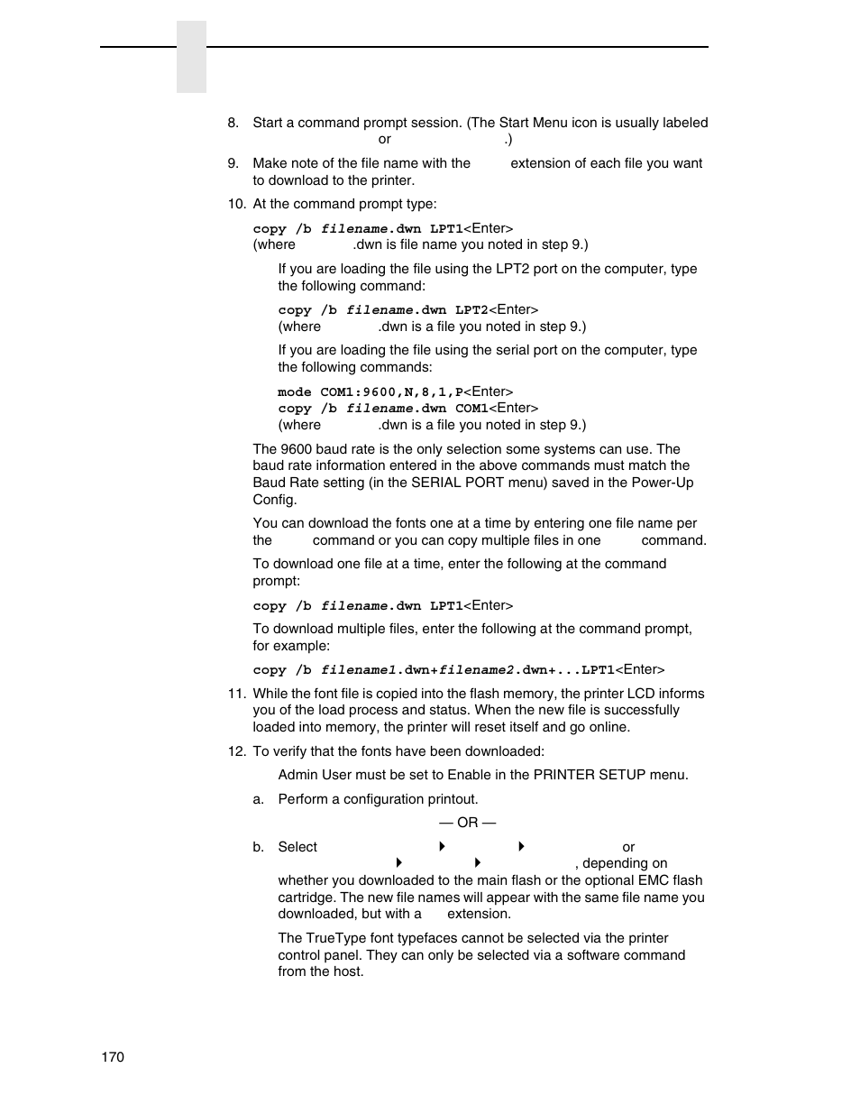 Printronix SL4M User Manual | Page 170 / 308
