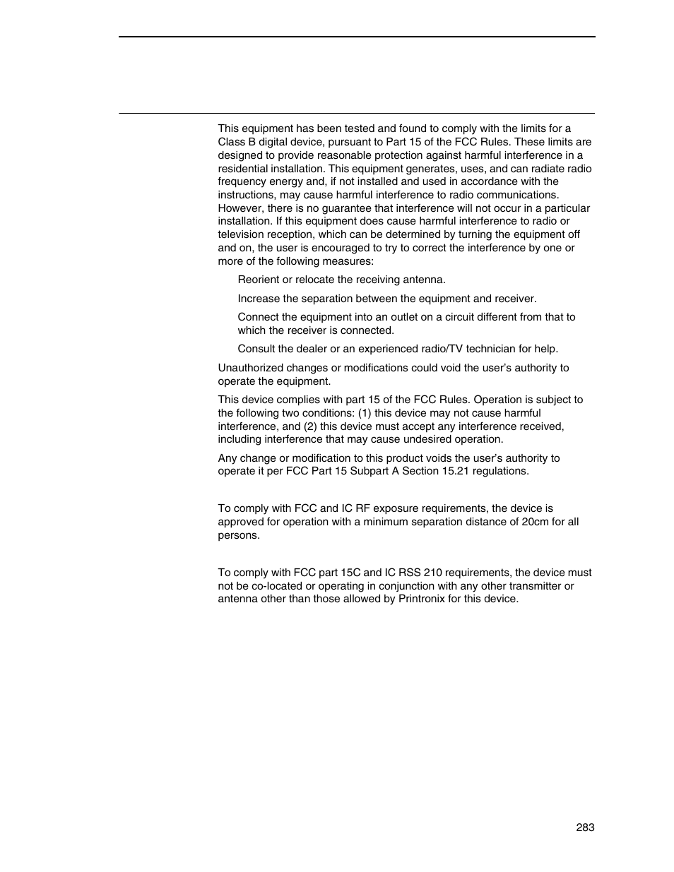 Communication notices | Printronix SL4M User Manual | Page 283 / 308
