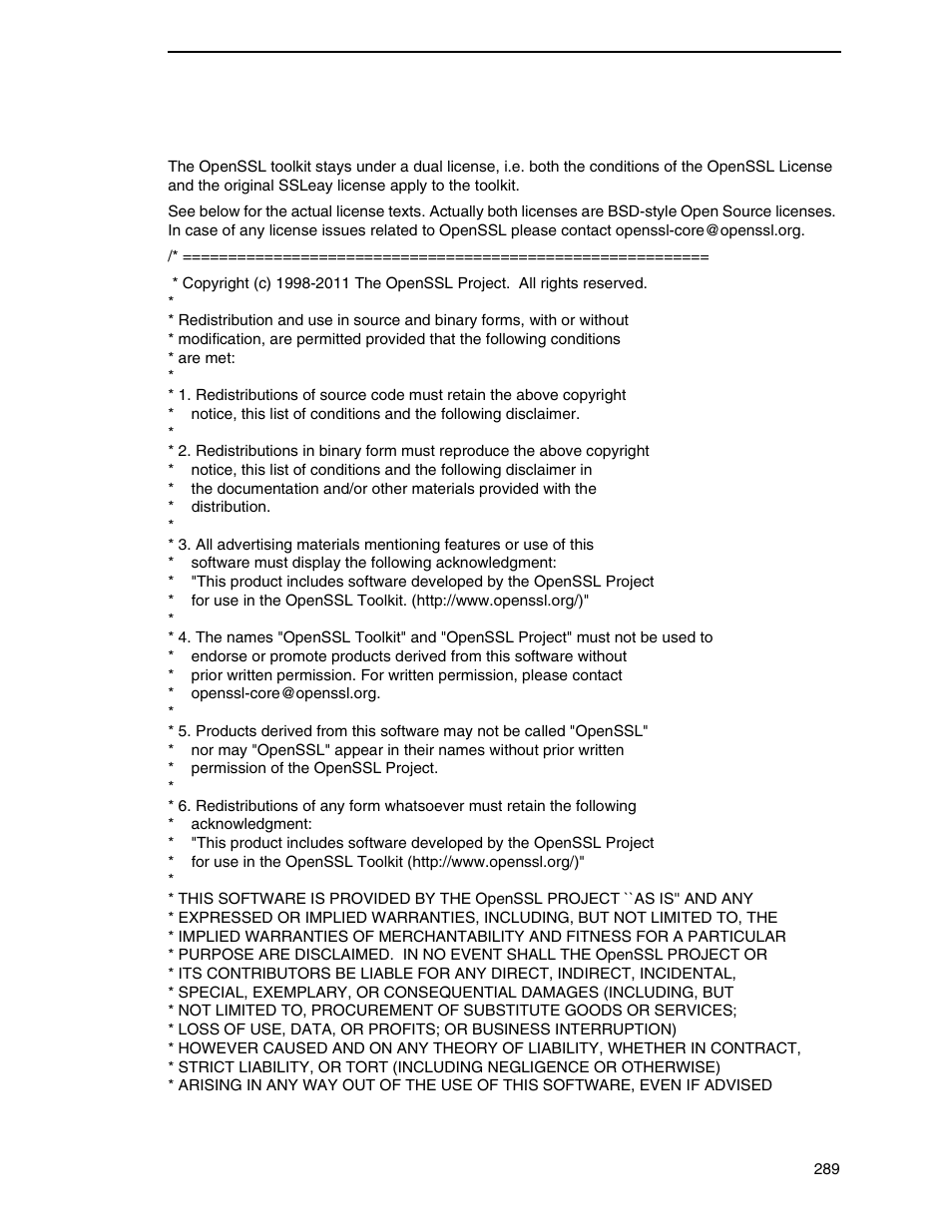 Openssl license | Printronix SL4M User Manual | Page 289 / 308
