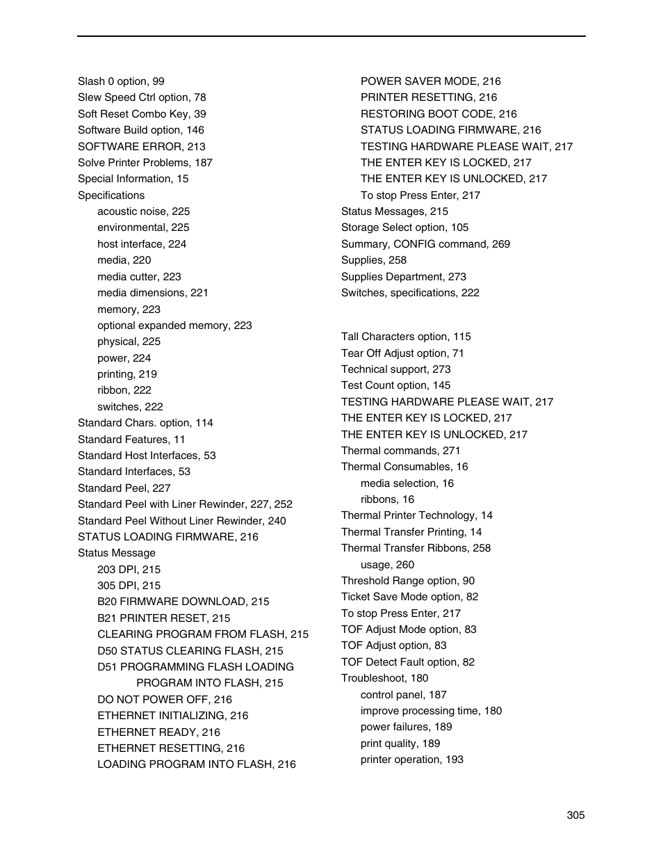 Printronix SL4M User Manual | Page 305 / 308