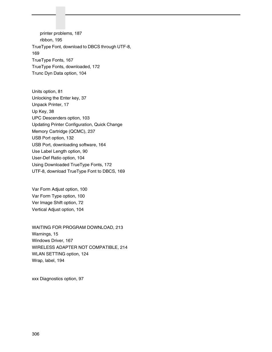 Printronix SL4M User Manual | Page 306 / 308