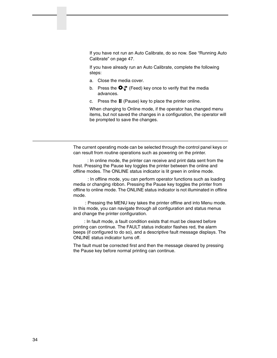 Operating modes | Printronix SL4M User Manual | Page 34 / 308